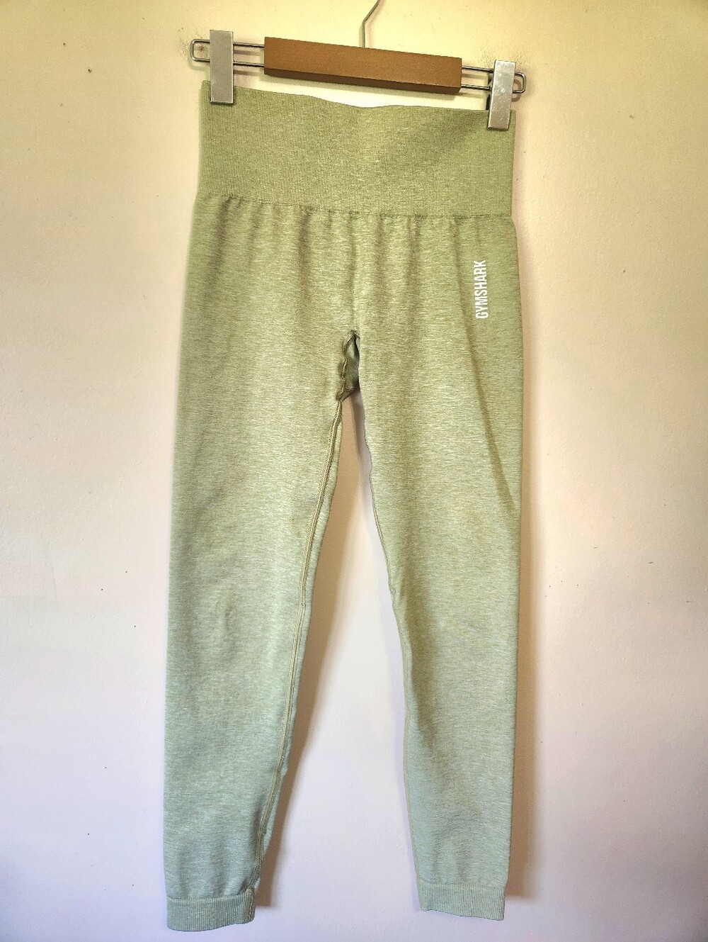 Gymshark Adapt Marl Seamless High Waist Leggings Sage Green Athleisure EUC Small